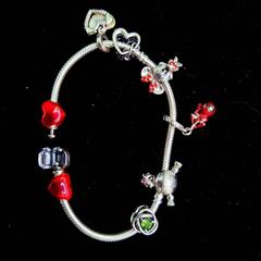 Pandora Synthetic Cubic Zirconia Silver-Stone Bracelet 925 Silver 49.74g